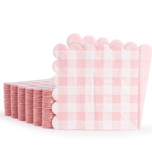 <strong>Tartan</strong> Printed 2 Ply Disposable Paper <strong>Napkins</strong> in Bag Style for Restaurant &amp; Cocktail Bars Classic Pattern for Themed Dining - Product Image 1