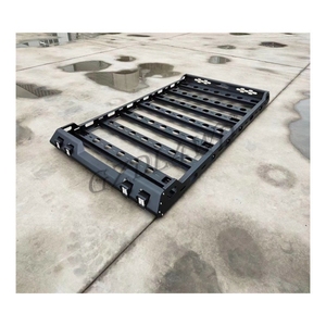 Barres de toit universelles en acier avec éclairage LED, revêtement poudré noir, capacité 100 kg+, pour Land Cruiser 70/80/90/100 Series Patrol Y60/Y61 - Product Image 3
