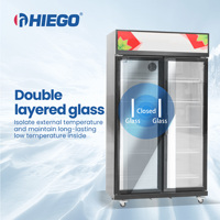 Armoire de congélation commerciale à porte en verre pour supermarché Réfrigérateur commercial à porte en verre pour boissons froides et aliments frais showcas