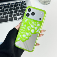 Coque de téléphone ajourée au design créatif pour les nouveaux iPhone 18 17 16 15 Pro Max, coque de protection rafraîchissante pour l'été, avec miroir de maquillage pour iPhone 14 13