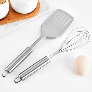 Stainless Steel Spatula And Whisk Set Heavy Duty Kitchen <b>Utensils</b> For Cooking And Baking - Product Image 1