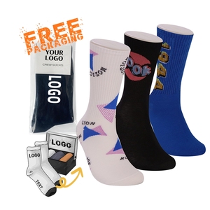 Empaquetado gratis Muestra gratis Patrón personalizado Hombres Calcetín Diseño Logo Crew Dress Calcetín <span class=keywords><strong>Calcetines</strong></span> de punto personalizados - Product Image 1