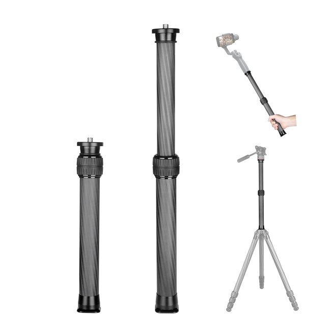 Hot Sale Carbon Fiber Extension Pole Rod - Adjustable Length with 1/4" & 3/8" Screws for DSLR Camera Photography Accessories