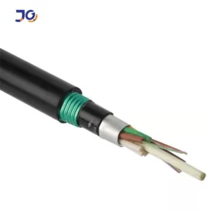 Câble optique extérieur blindé de fibre de bande en acier utilisé pour le câble optique enterré direct de fibre du mode unitaire GYTA53
