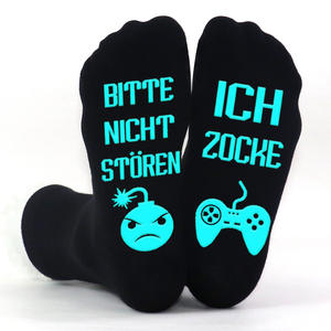 Venta al por mayor barato de alta calidad vestido No molestar estoy Gaming Grip Calcetines antideslizantes - Product Image 5