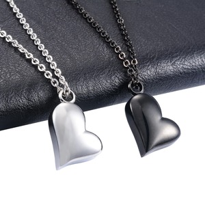 Pendentif Collier Urne Cœur en Acier Inoxydable pour Cendres d'Animaux de Compagnie, Breloques pour Chaîne de Ras-de-cou, Accessoires de Bijoux Funéraires et de Crémation - Product Image 1