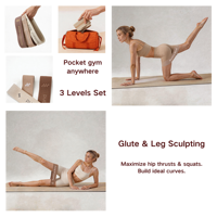 Ensemble de bandes de résistance en tissu à 3 niveaux (20lbs, 40lbs, 60lbs) antidérapantes pour les hanches, les fessiers et les jambes, pour l'entraînement, les squats profonds, le yoga et le fitness