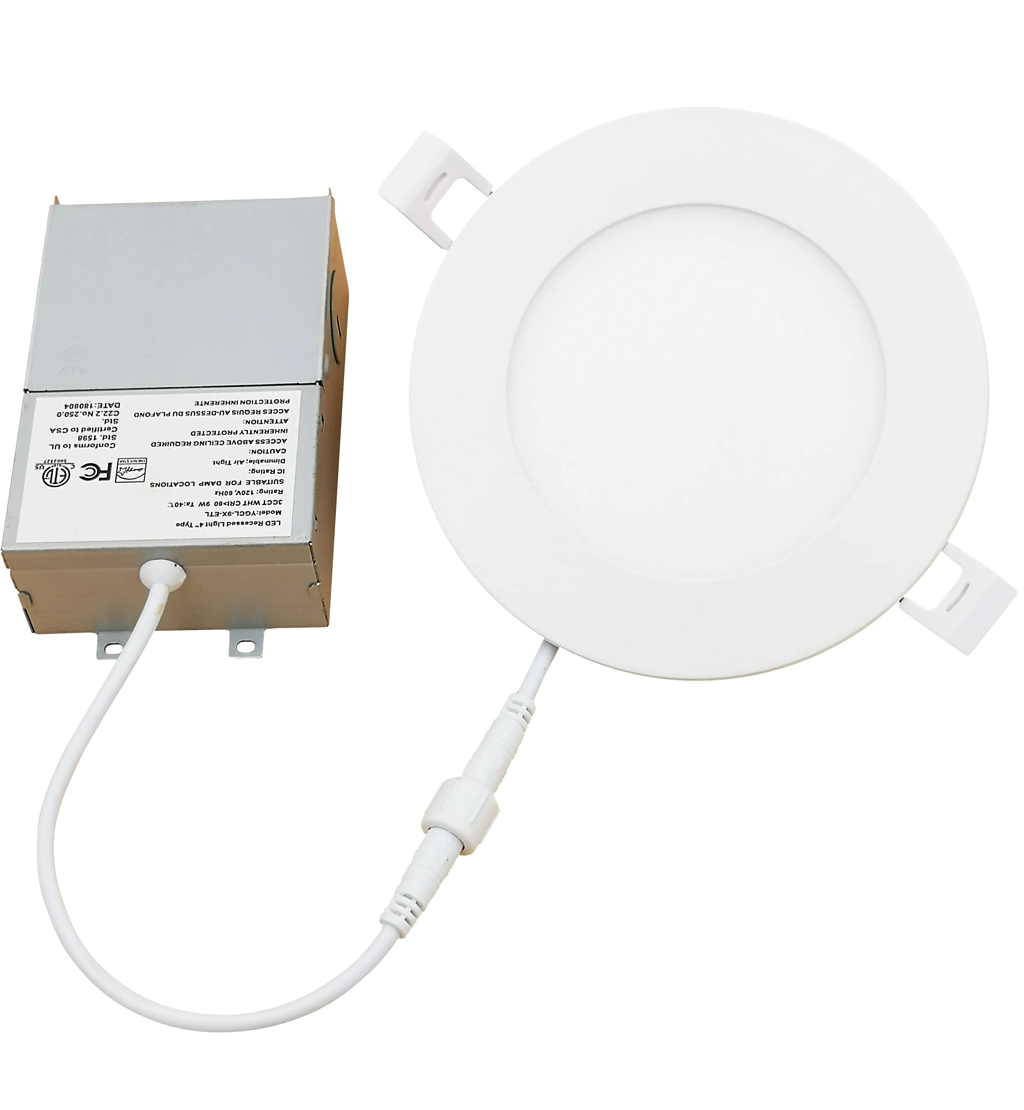 3CCT (3K-4K-5K) All-in-One Design 700LM Energy Star Listed 4" Recessed Panel LED Potlight