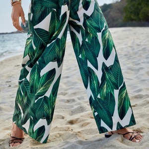 Pantalons larges imprimés à taille haute, style décontracté européen et américain pour femmes, tendance - Product Image 5