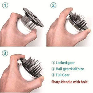 Jeringa de plástico para carne de barbacoa con 3 agujas para aderezar carne de cerdo y salsas, herramienta de cocina ecológica - Product Image 4