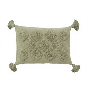 Designer Tufted Boho Pillow Cover By <b>Indian</b> Textiles H/L Handwoven Decorative <b>Throw</b> Pillow Luxury Boho Pillow Hot Selling - Product Image 1