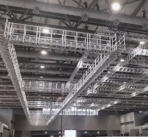 Aluminum Truss Stage Lighting Truss Display System Heavy Duty Truss And Catwalk With Wheels Movable