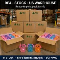Mainan Sensorik Fidget Lucu Penghilang Stres Southpeak USA Warehouse Squeeze Stretch Glitter Axolotl Squishy Holographic Sequin 4 Warna