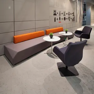 Popular muebles comerciales sofás modulares diseños modernos de espera sofá asiento de banco