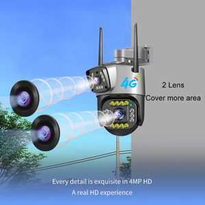מערכת מעקב CCTV חכמה צבעונית מלאה HD עם עדשה כפולה, P2P, 360, אלחוטית, חיצונית, מצלמת PTZ WiFi, אחסון ענן, ראיית לילה - Product Image 6