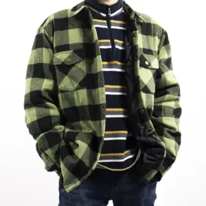 Herren Flanell Stepp hemd Jacke Buffalo Plaid Thermal Casual Herbst Winter Flanell Jacke