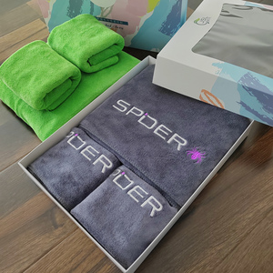 En gros Personnalisé Laser Broderie Logo Microfibre Super Absorbant L'eau À Séchage Rapide Sports <span class=keywords><strong>De</strong></span> Plein Air Serviettes Cadeau ensemble - Product Image 3
