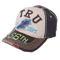 Casquette de baseball en jean à 6 panneaux avec broderie 3D, motif 'Western Cowboy Bad Patch', unisexe, toutes saisons, en tissu courant
