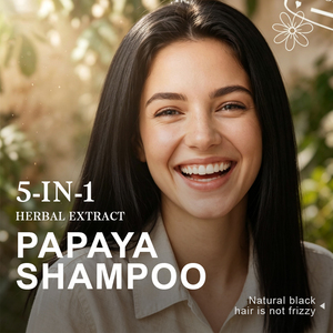 MOKERU Shampoo Colorante Professionale alla Papaya (Nero Naturale) <span class=keywords><strong>Senza</strong></span> <span class=keywords><strong>Ammoniaca</strong></span>, Trattamento 2-in-1 per Colorazione e Lucentezza (500ml X 2) - Product Image 6