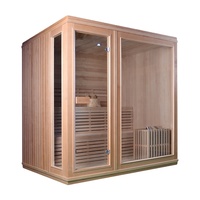 Hotel Diseño moderno Finlandia Sauna casera tradicional con estufa y piedra