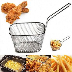 <b>Kitchen</b> <b>Gadgets</b> Square Mini Fried Basket Restaurant Fried Food Basket Chips Basket Fried Chicken Snack Chips Iron Colander <b>Tool</b> - Product Image 4