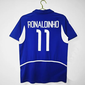Maillot de football rétro version 2002 pour fans, 100 % polyester respirant, haute qualité, vente en gros, personnalisé, pour l'été # 9 - Product Image 1