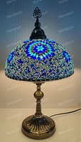 Lampe de table en verre mosaïque marocaine turque de style Marrakech Tiffiny
