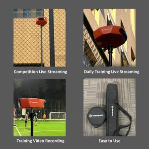 กล้องฟุต<span class=keywords><strong>บอล</strong></span> AI Tracking Dual 4K พาโนรามา กันน้ำ มุมกว้าง ใช้เซ็นเซอร์ CMOS สำหรับกีฬาหลายประเภท - Product Image 2
