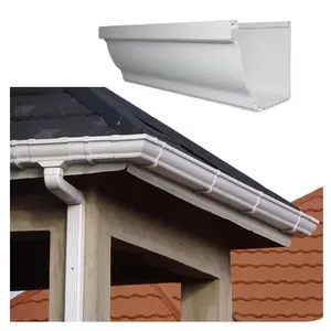 Sistem selokan atap talang air hujan tahan tekanan Pvc untuk pipa hujan saluran pembuangan drainase perlindungan rumah