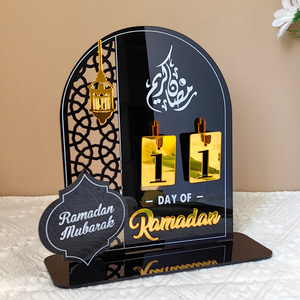 Acrylic ramadan đếm ngược lịch quà tặng ngày của ramadan lịch với thay thế số 2025 EID mubarak trang trí nhà trang trí - Product Image 4