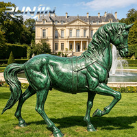 Sculptures de chevaux en bronze réalistes modernes pour l'extérieur, technique de moulage, pour villas, jardins, manoirs, H210cm/Dimensions personnalisées RUNJIN
