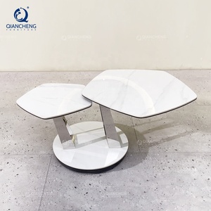 QIANCHENG Wholesale New Arrival Marble Stone Space Saving Centro African Nordic Design <strong>Nesting</strong> Coffee <strong>Table</strong> - Product Image 3