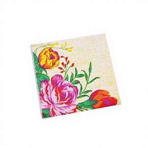 Servilletas de Papel de Alta Calidad, Ecológicas, de Pulpa de Madera Virgen, con Impresión Floral <span class=keywords><strong>Retro</strong></span>, Suministro Directo de Fábrica - Product Image 1