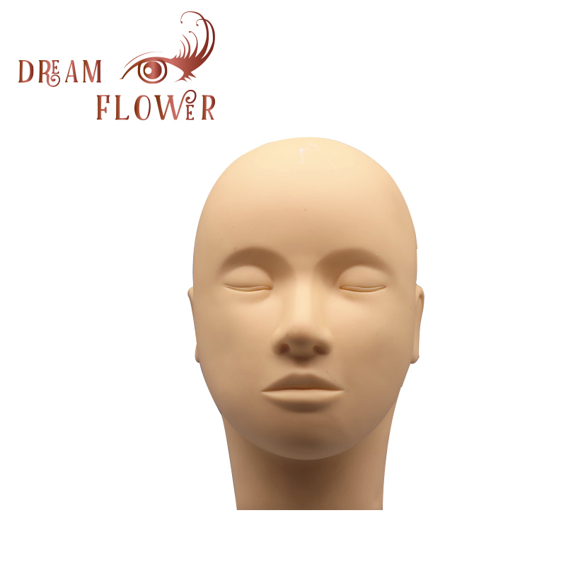 Wholesale Training Mannequin Head Practice Makeup Head Model Closed Eyes Eyelash Extension Tools