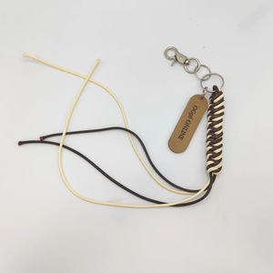 Hand Woven Waxed Rope <b>Bag</b> <b>Charm</b> Milky Color Metal Material Fashionable Accessory For <b>Bag</b> Keychain Waist Pendant Spring 2024 - Product Image 2