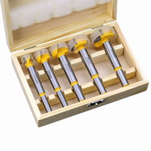 Lot de 5 guides de perçage pour charnières, foret Forstner de 20 mm, pour perçage de trous de porte dissimulée de type coupelle, en carbure, pour maçonnerie, avec <span class=keywords><strong>mandrin</strong></span> hexagonal <span class=keywords><strong>SDS</strong></span> - Product Image 5