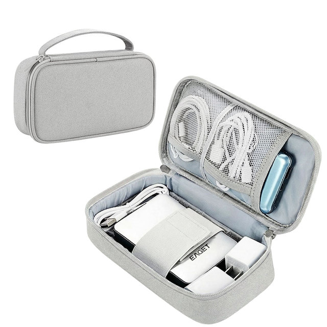 Water Resistant Electronics Organizer Case Cable Organizer Bag for Travel Essentials Storage Bag for Camera Accessories Cord