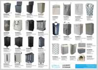Sac à linge pliable en tissu, type sur pied - Portable pour le rangement des vêtements