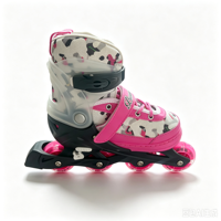 Patins à roulettes en ligne à 4 roues en PU avec éclairage et roulements ABEC-7, combinés à un châssis solide en PP pour les sports de plein air des enfants - Vente chaude