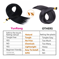 Cheveux synthétiques tressés lisses de 20 à 28 pouces, couleur mixte noire, vente en gros, cheveux lisses Extra larges, mèches au Crochet