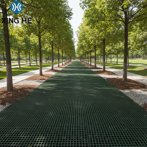 Dalles hexagonales en plastique emboîtables vert-noir, grille alvéolée pour allée, aménagement paysager, gazon et drainage - Product Image 3