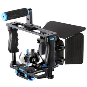 DSLR Rig Video Stabilizer Kit Film Equipment Matte Box+Cage+Shoulder Mount +Follow Focus for DSLR Camera Camcorder