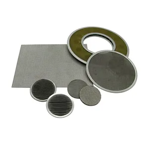 Formas personalizadas e longa vida útil aço inoxidável sinterizado metal tela filtro disco peças