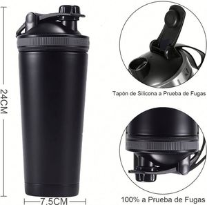 Custom Logo 25Oz 750Ml Double Wall Insulated Stainless Steel Protein <b>Bottle</b> Wholesale Gym Sport <b>Shaker</b> Cup - Product Image 2