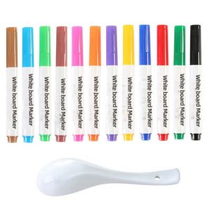 Custom New Style <b>Magical</b> Water Floating Pen 4 8 12 Colors Kids' Dry-Erase Wet-Erase Toe Brush Tip Plastic Material Markers - Product Image 1