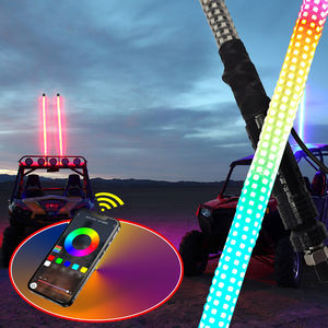 3FT LED Whip Lights pour UTV RGB Chasing Dancing Light Remote Control APP 600 Color Mode Combinaisons UTV ATV Truck <span class=keywords><strong>Dune</strong></span> Buggy - Product Image 1