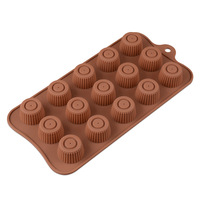 Moule en silicone de qualité alimentaire pour chocolat, pudding, sucettes, mousse, bonbons, fudge, gelée, biscuits, gâteaux, formes rose, animal, cœur, vente en gros