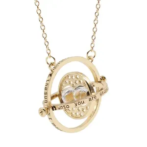 Película Chapado en oro Harry Jewelry Potter Time Turner Reloj de arena Collar