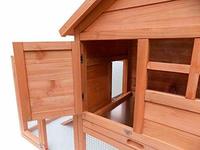Cage à lapin de luxe en bois, fournitures pour animaux de compagnie, maison pour petits animaux, intérieur/extérieur