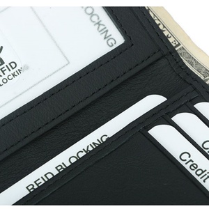 New Arrival Luxury Bulk Slim Carbon Fiber Pattern Men Minimalist Leather Card Holder Wallet - Product Image 5